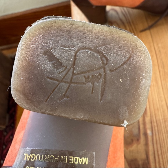 John Fluevog Bartoli Bootie in Orange/Tan Leather Women’s 8.5 - Picture 15 of 16